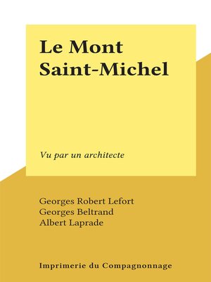 cover image of Le Mont Saint-Michel